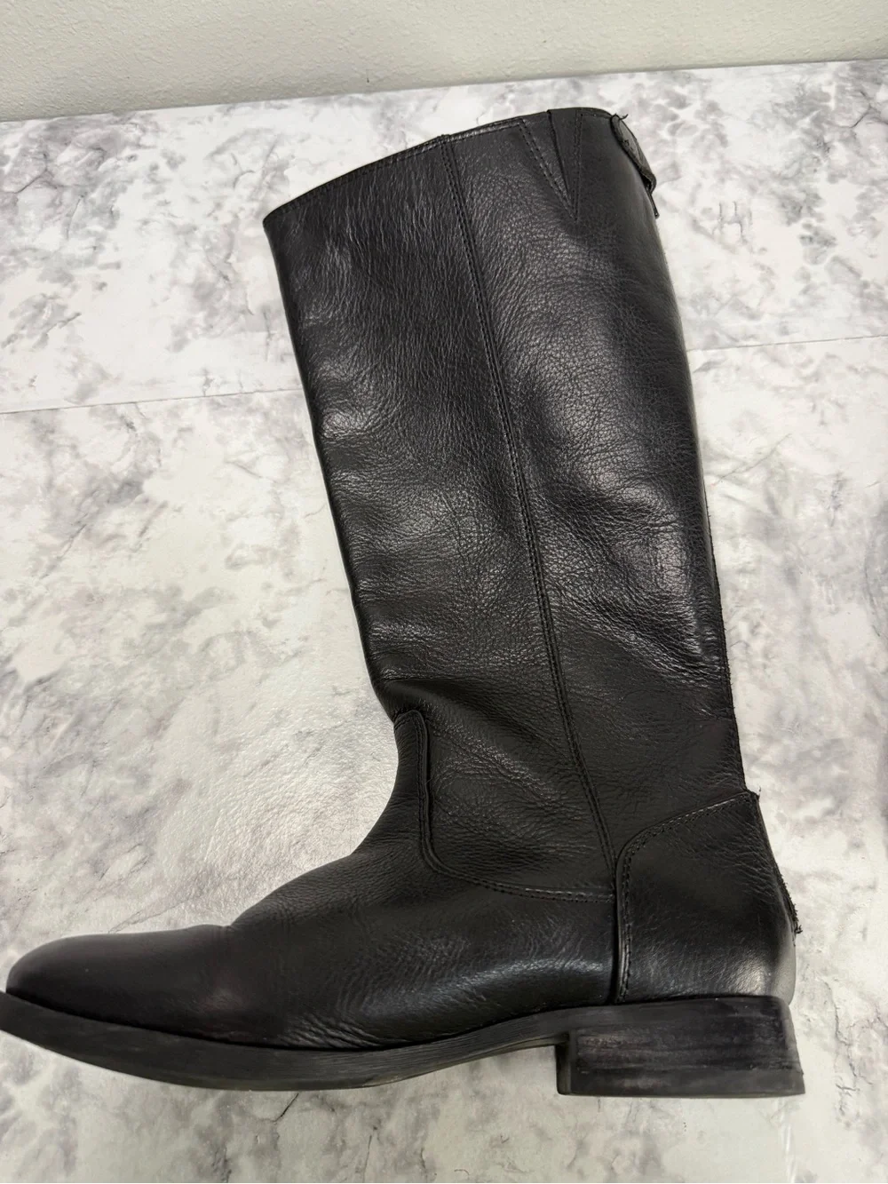 Arturo Chiang Classic Black soft Leather Knee High Women's Riding Boots Sz 8 MW